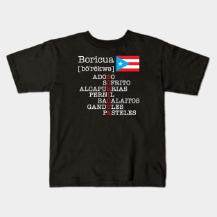 Soy Boricua con Sabor Kids T-Shirt